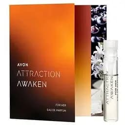 Открытка с пробным образцом Парфюмерной воды Avon Attraction Awaken для Нее 0.6 мл