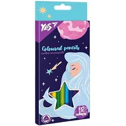 Карандаши цветные Yes Space Girl, 12 цветов (290654)