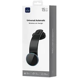 Автотримач з Бездротовий зарядний пристрій WIWU CH-327 Universal Automatic 15W Black - мініатюра 5