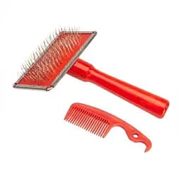 Набор по уходу за шерстью Camon пуходерка со штифтами из нержавеющей стали + расческа XL (B790/D)