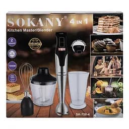 Блендер занурювальний ручний SOKANY SK-758-4 з 2 насадками, сталь Sokany SK-758-4 - мініатюра 10