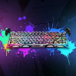 GravaStar Клавіатура механічна Mercury V75 Pro 80keys, Magnetic Jade Gaming, 8K, USB-A, RGB, Neon Graffiti - мініатюра 2