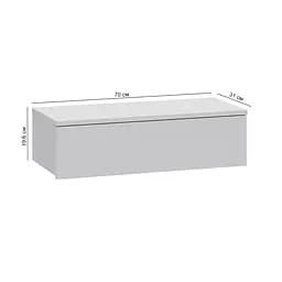 Столик макіяжний підвісний FH-Malm 700х196х310 мм Дуб Крафт Золотий - мініатюра 2