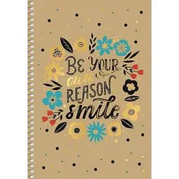 Тетрадь для записей Student А5, в клеточку, спираль, 96 л., Be your reason for your smile (A5-SC-096-6100K)