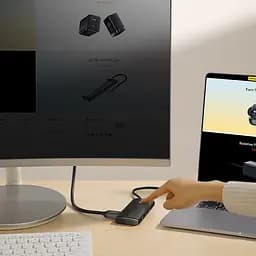USB-хаб Baseus Lite Series 6-Port Type-C HUB Docking Station (Type-C to HDMI+USB3.0*2+PD+SD/TF) Black (WKQX050101) - мініатюра 9