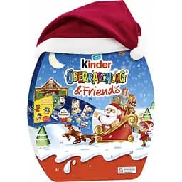 Набор подарочный Новогодний Адвент календарь Kinder Uberraschung & Friends Adventskalender 370 г
