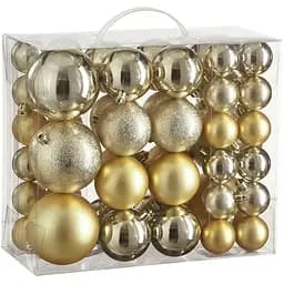 Ялинкові кулі House of Seasons пластикові 4/6/8 см 46 шт. шампань (8720967923465)