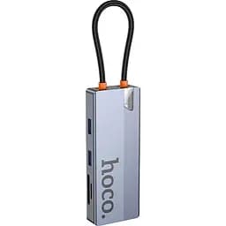 USB-хаб Hoco HB52 Wow 8-in-1 Deep Space Gray [140640] - мініатюра 5
