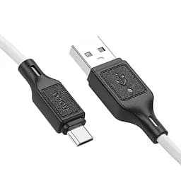 Кабель Hoco MicroUSB x90 Cool silicone белый