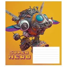 Зошит учнівський Школярик Super hero 012-3298K-5 в клітинку 12 аркушів