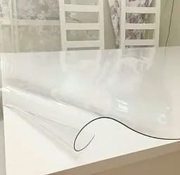 М'яке скло Прозора силіконова скатертина на стіл Soft Glass Захист для меблів 1.0х1.0 м Товщина 1.5 мм - мініатюра 2
