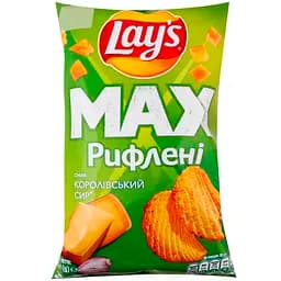 Чипси Lays Max Рифлені Королівський сир картопляні 95 г х 3 шт. - мініатюра 2