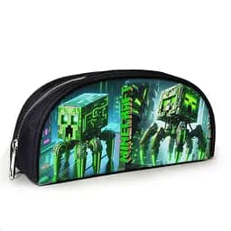 Пенал школьный Minecraft Крипер 23х10х8 см с принтом для мальчика (02850)