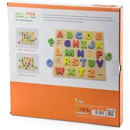 Дерев'яний пазл Viga Toys Англійська алфавіт великі літери (50124) - мініатюра 3