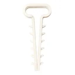 Крепление-елка (зажим) Спектр Lux плоский №1 (8*4мм) белый (14328) (цена за уп.100шт)(100/20ящ) 