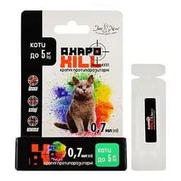 Краплі ЗооХелс АкароKILL протипаразитарні для котів 0.7 мл