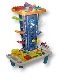 Игра Веселый трамплин 5в1, игровой столик, машинки в наборе, фломастеры, 49x68x30,5 см