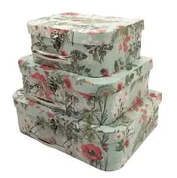 Набор подарочных коробок UFO Flowers сундук, W9483, 3 шт. (W9483 Набор 3 шт FLOWERS сундук)