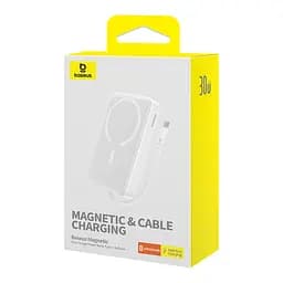 Зовнішній акумулятор Baseus Magnetic Mini Wireless Fast Charge Power Bank Type-C Edition 10000mAh 30W Stellar White (P1002210B223-00) - мініатюра 2