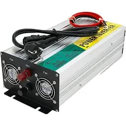 Інвертор напруги 12/220V Ritar RSCU1000, 1000Вт з правильною синусоїдою, вбудоване зарядне