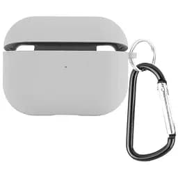 Силиконовый футляр с микрофиброй для наушников Airpods 4 Серый / Stone