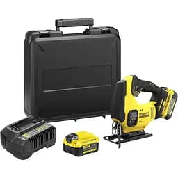 Лобзик Stanley Fatmax V20 с двумя аккумуляторами 18 В 4 Ач 19 мм (SFMCS600M2K-QW)