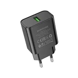 Сетевое зарядное устройство для Borofone BA72A Spring 18W/QC3.0/1USB черный