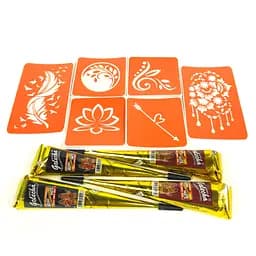 Набір хни з трафаретами для біо-тату №3 Fresh Tattoo henna-set-03 - мініатюра 4