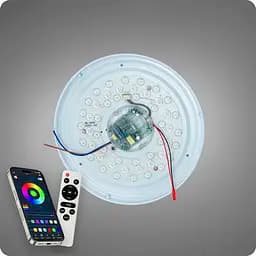 Люстра світлодіодна 517 Dlight RGB з пультом і колонкою 45Вт Білий (02156) - мініатюра 8