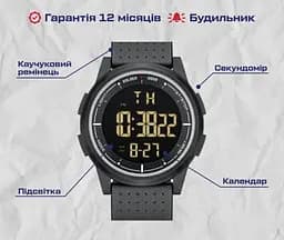 Годинник чоловічий наручний GoldenHour Water (Чорний) - мініатюра 6
