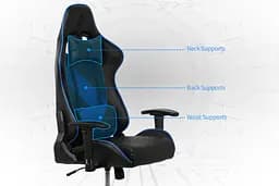 Геймерське крісло 1stPlayer S02 Black/Blue [108003] - мініатюра 4