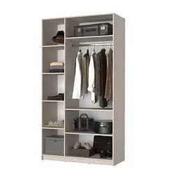 Шафа 3-дверна з антресоллю MebelStar Оскар ДСП BL-B, комплект полиць 120x52x260 см Дуб бурштиновий (MBS-4893) - мініатюра 2