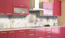 Вініловий кухонний фартух Лаванда Урожай наклейка для кухні старовина Абстракція Бежевий Happy Pocket Z181502 - мініатюра 2