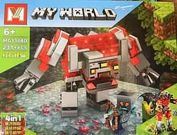 Конструктор 4 в 1 My World MG1108D Minecraft ігровий набір Редстоуновий монстр Redstone Monster 231 деталь