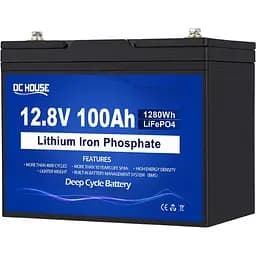 Литий-полимерный аккумулятор DC House LiFePO4 100Ah (+/-) клемма под болт