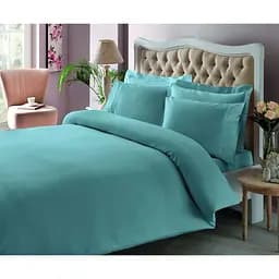 Комплект постільної білизни TAC Premium Basic Aqua Євро Різнобарвний 000229943