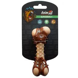 Игрушка AnimAll GrizZzly косточка с ароматом мяса 11.7 см коричневая
