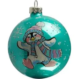 Ялинкова прикраса Санта Шоп Містер Пінгвін скло (4820001112344)