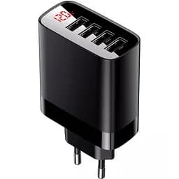 Блок зарядний 4 usb Baseus Mirror Lake Digital Display 30w CCJMHB-B01 - мініатюра 2