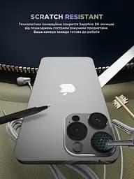 Захисне скло для камери Apple iPhone 16 Pro/16 Pro Max, Supreme BI, золотий колір, з рамкою, глянцеве скло для захисту лінз, протиударне, прозоре, з клейовим шаром по контуру, не впливає на якість фото, ArmorStandart (ARM79424) - мініатюра 5