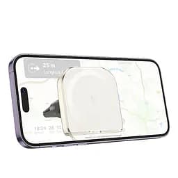 Автотримач з БЗП Hoco HW17 Crystal (air outlet) White - мініатюра 2