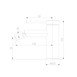 Змішувач для біде TOPAZ LOFT TLF 32601-H75-C хромований з латуні з картриджем D35 для ванної кімнати - мініатюра 7