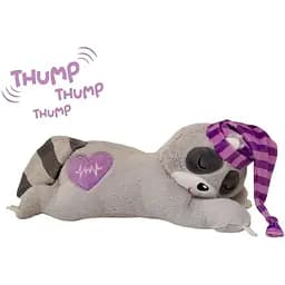 Игрушка для собак Croci Heart Beat Енот для собак страдающих боязнью разлуки интерактивная плюшевая 37 см