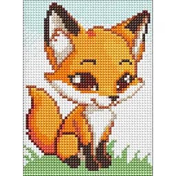 Алмазная мозаика без подрамника для детей Маленькая рыжуля AMM1026, 15х20 см