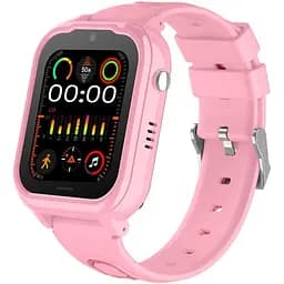 Дитячий смарт-годинник Smart Watch D38-X1 з SIM-картою GPS прослуховуванням відеодзвінком 4G Play Market рожевий