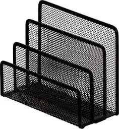 Подставка для писем, металлическая, черная