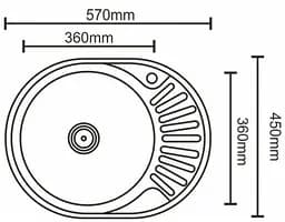 Кухонна мийка Platinum 5745 L декор 5745 0,8/180 мм (SP000000334) - мініатюра 6