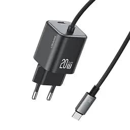 МЗП Usams US-CC261 GaN JC Ser. 20W (2USB-C) + кабель Type-C to Type-C Black