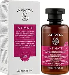 Очищувальна пінка для інтимної гігієни Apivita Intimate Захист від сухості з прополісом та алое 200 мл - мініатюра 2