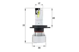 Комплект світлодіодних ламп Sho-Me F4 H4 40W - мініатюра 2